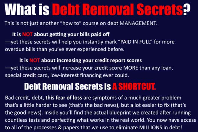 Debt Removal Secrets
